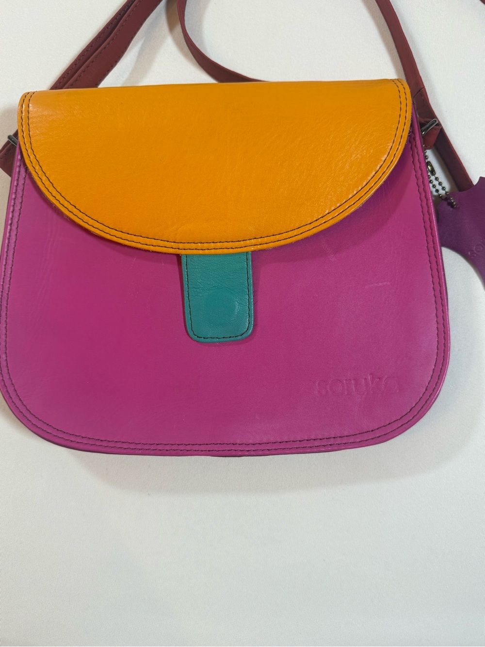 Soruka Reversible Crossbody Bag
Handcrafted Upcycled Leopard Colorblock
NWOT - Picture 4 of 15